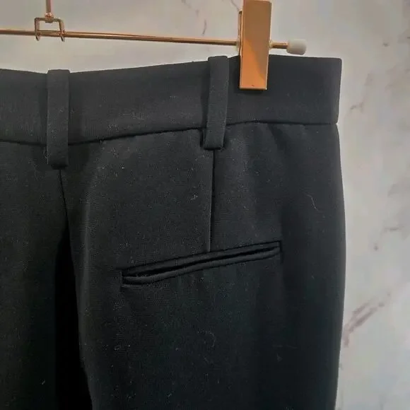 & Other Stories Pants Womens 6 Black High Rise Straight Leg Crop Ankle